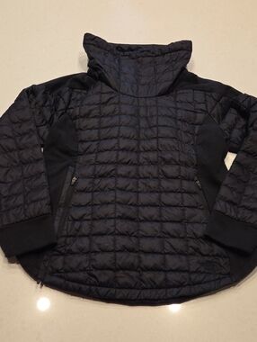 The North Face Black Quilted Cowl Neck Pullover